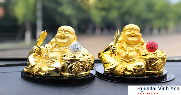 Tượng Phật Di Lặc Trang Trí Xe